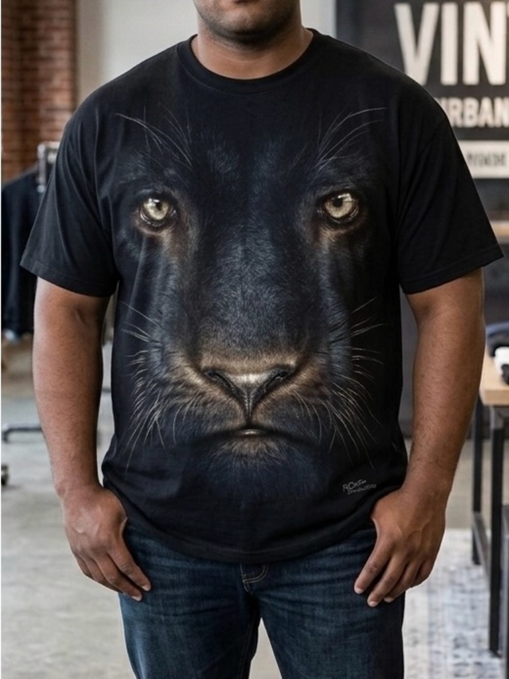Vintage Rock Chang Black Panther Graphic T-Shirt - XXL